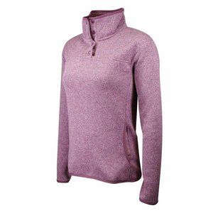 Eddie Bauer Fleece Lined Sweater 1/4 Snap Pullover Sz XS NWOT